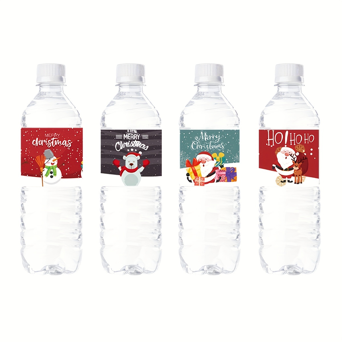 Christmas Themed Bottle Label Stickers Christmas Decorative - Temu