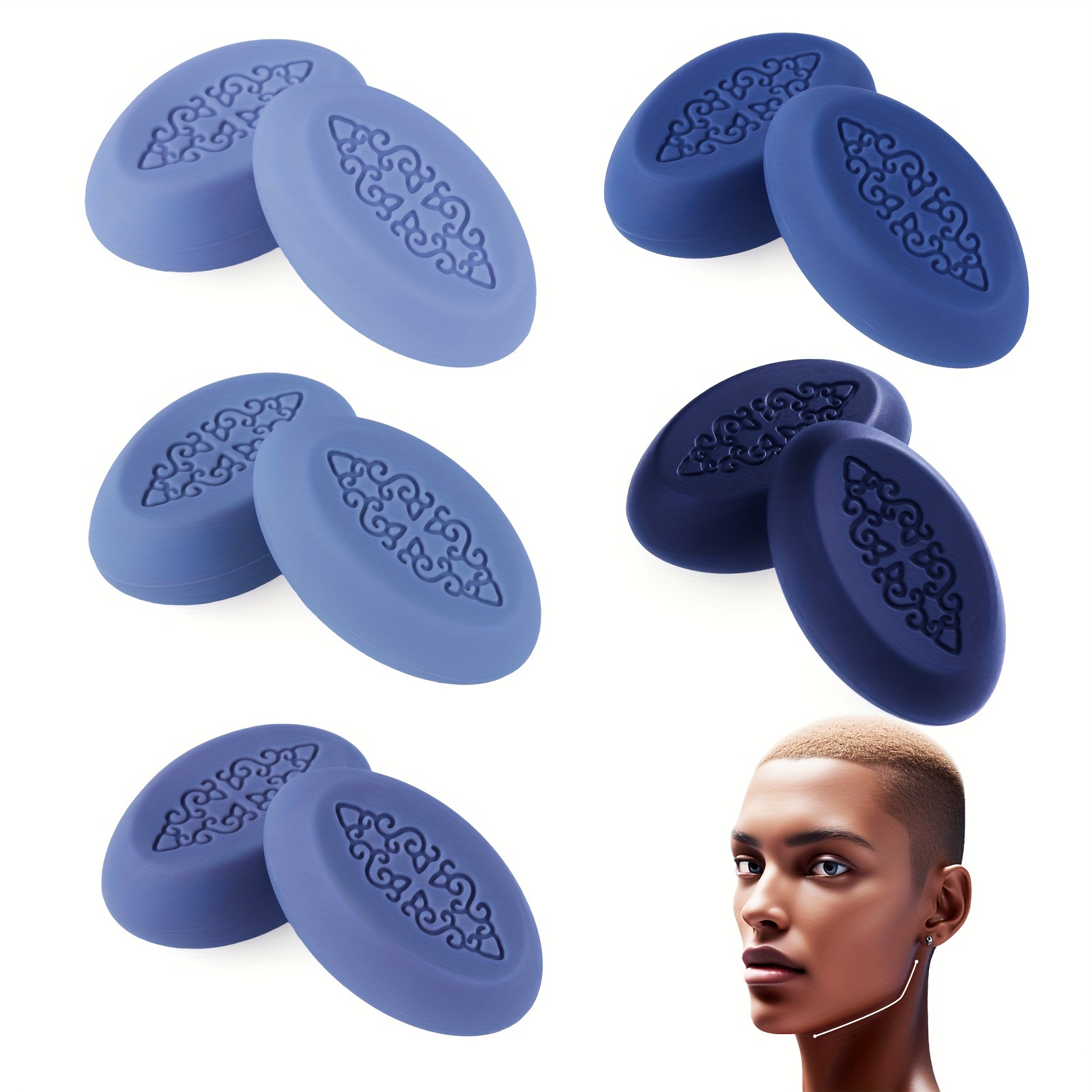 Jaw Exerciser for Men & Women – 3 Resistance Levels (6 pcs) Silicone  Jawline Exerciser Tablets – Powerful Jaw Trainer for Beginner, Intermediate  