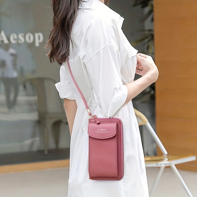 Minimalist Solid Color Shoulder Bag, All-match Zipper Crossbody