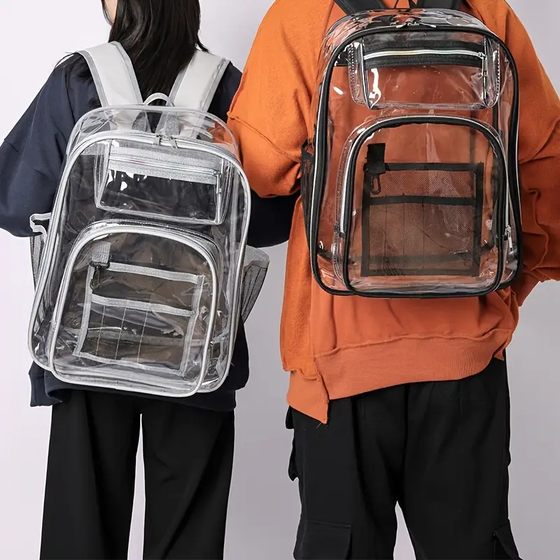 Heavy Duty Clear Backpack See Backpacks Transparent Clear - Temu