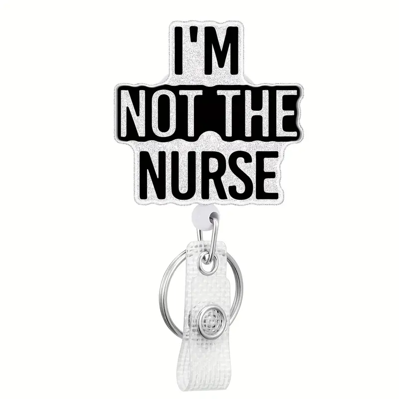 1pc Retractable Badge Reel With Clip For Nurse Nursing Name Tag Card, Cute  Funny Retractable Badge Reel For Nursing Student Doctor RN LPN Medical Assi