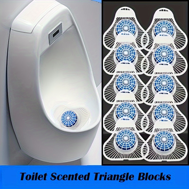 

3pcs Toilet Scented Triangle Blocks With Splash-proof Filter Net, 24-hour Fresh Bathroom Urinal Deodorizer, Long-lasting Fragrance, Kitchen & School Cleaning Supplies