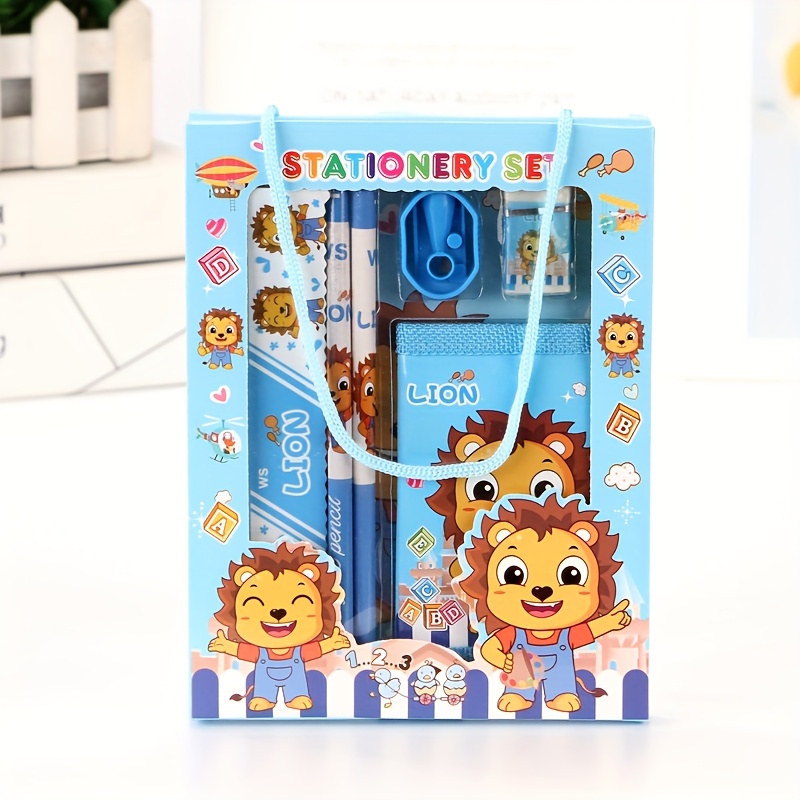 Preschool Supplies Cartoon Stationery Sets Gift Boxes - Temu