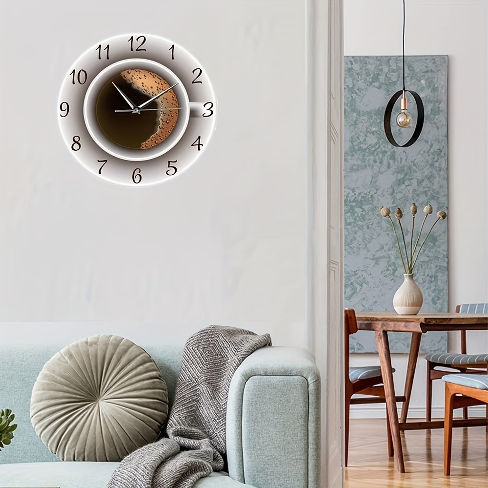 GLHalfM Reloj de Pared de diseño Moderno silencioso, Reloj Mudo silencioso  péndulo de Pared para Dormitorio Cocina Sala de Estar Oficina Reloj de  Pared Digital,B,30CM/12IN : : Hogar y cocina