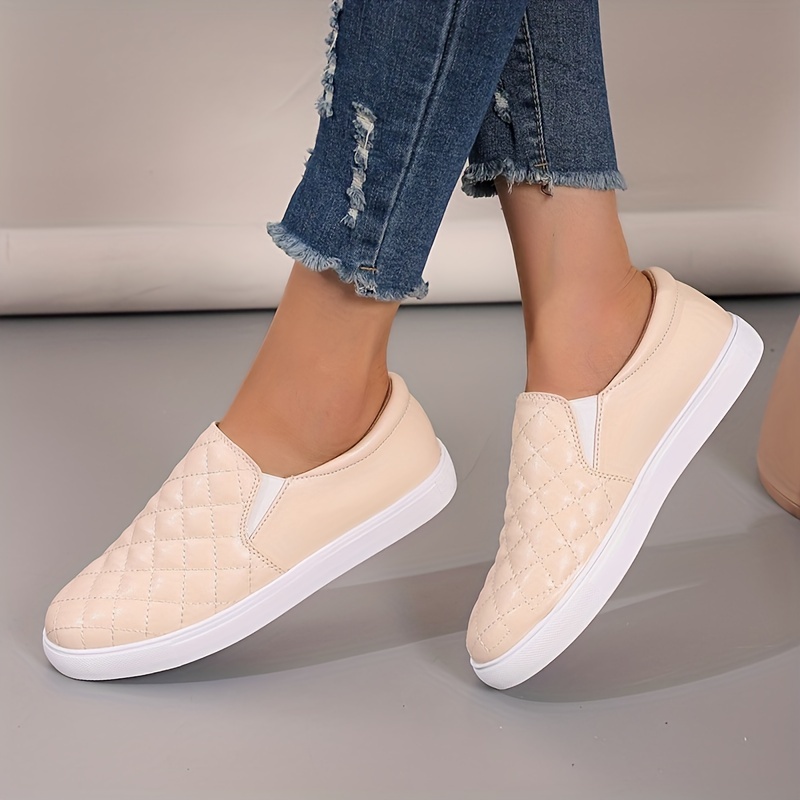 Mossimo Supply Co QUILTED SLIP ON SNEAKERS Shoes EARTHY TAUPE