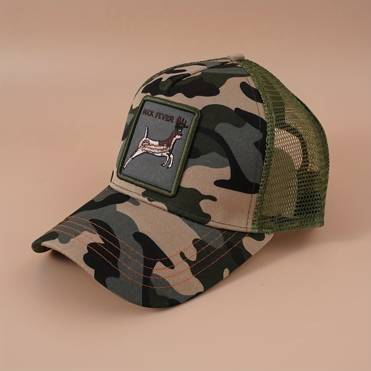 Animal Patch Baseball Cap Mesh Trucker Hat Sunscreen Dad Hats