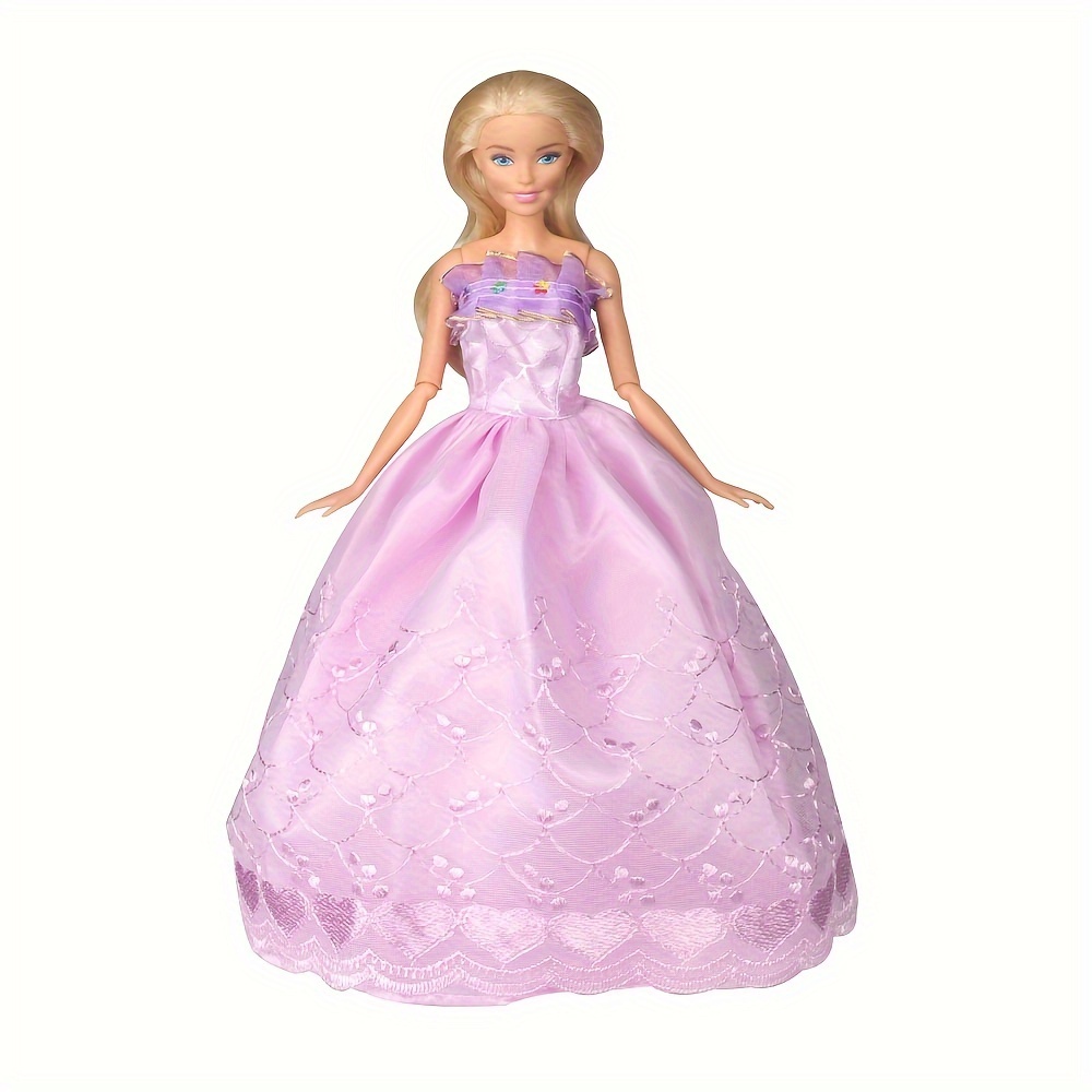 10Pcs Barbie Doll Dresses Clothes Bundle Fashion Party Dress Wedding Gown  Girl