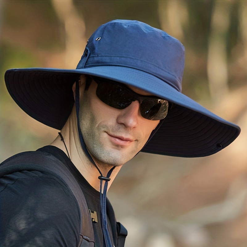 Waterproof Fabric Mountaineering Hat Mens Anti UV Sun Hats For