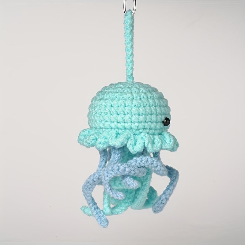 Diy Jellyfish Image Crochet Material Bag Wool Knitting Kit - Temu