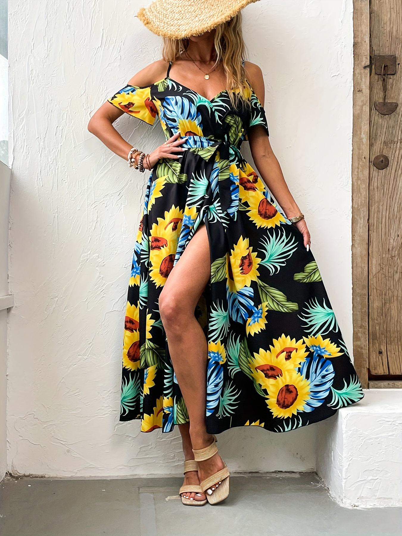 Sunflower cold 2025 shoulder dress