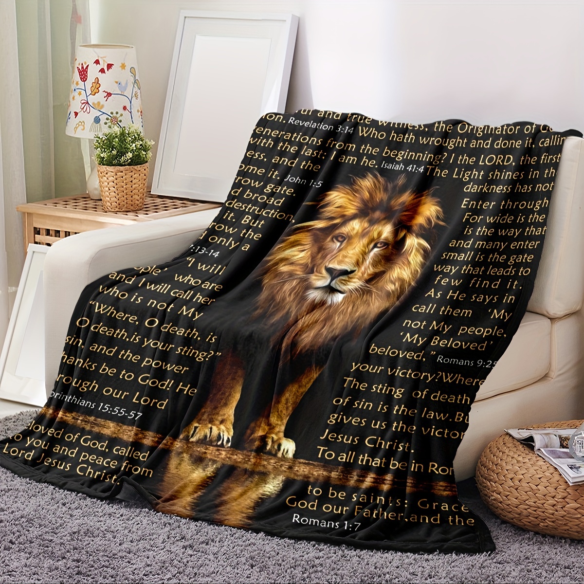 1pc Printed Throw Blanket, Soft Blanket For Sofa Couch Office Bed Camping  Travelling, Multi-purpose Gift Blanket For All Season