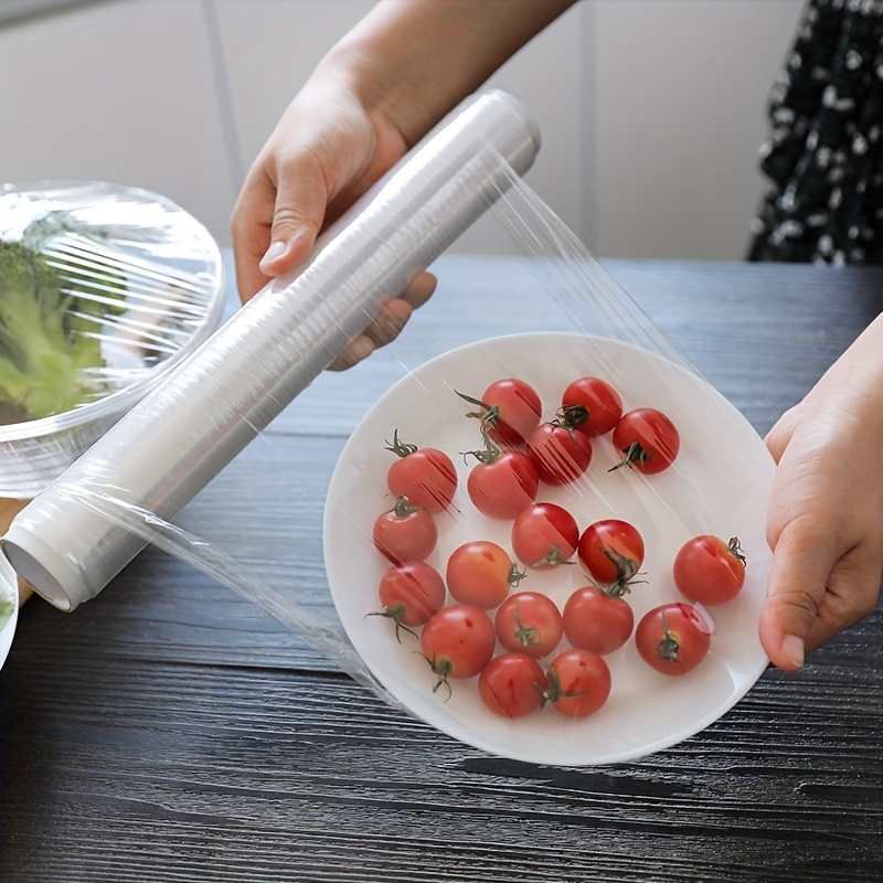 Kitchen Cling Wrap, Cling Film Cover, Plastic Food Wrap With Slide Cutter,  Bpa Free Plastic Wrap, Kitchen Food Fresh-keeping Storage Supplies, For  Home Kitchen Supplies - Temu