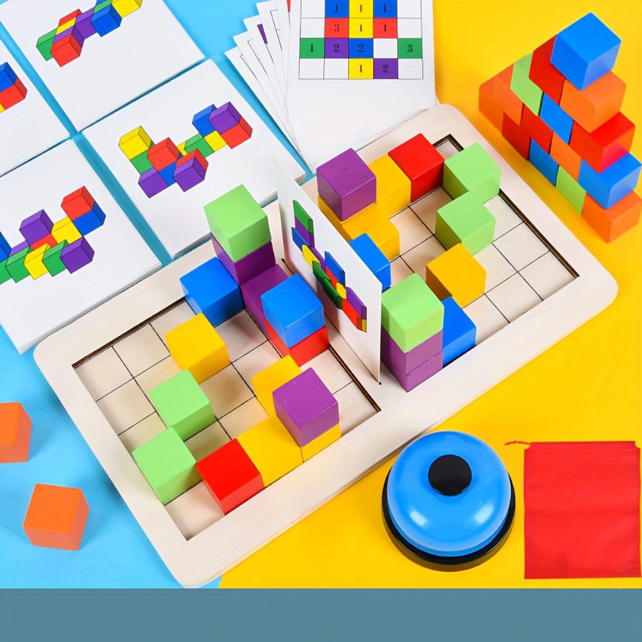 

Wooden Two-player Battle Building Blocks, Focusing On Training Table Games And Interactive Toys For Thinking And Logic