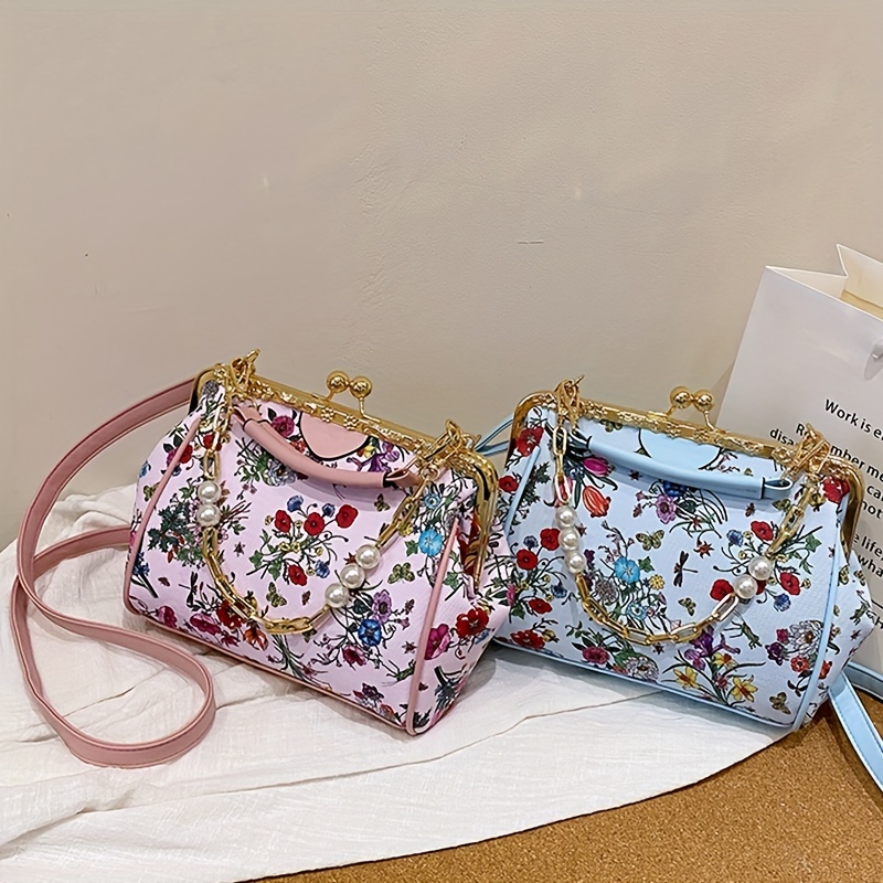 Floral Hand Painted Crossbody Clutch Bag For Women