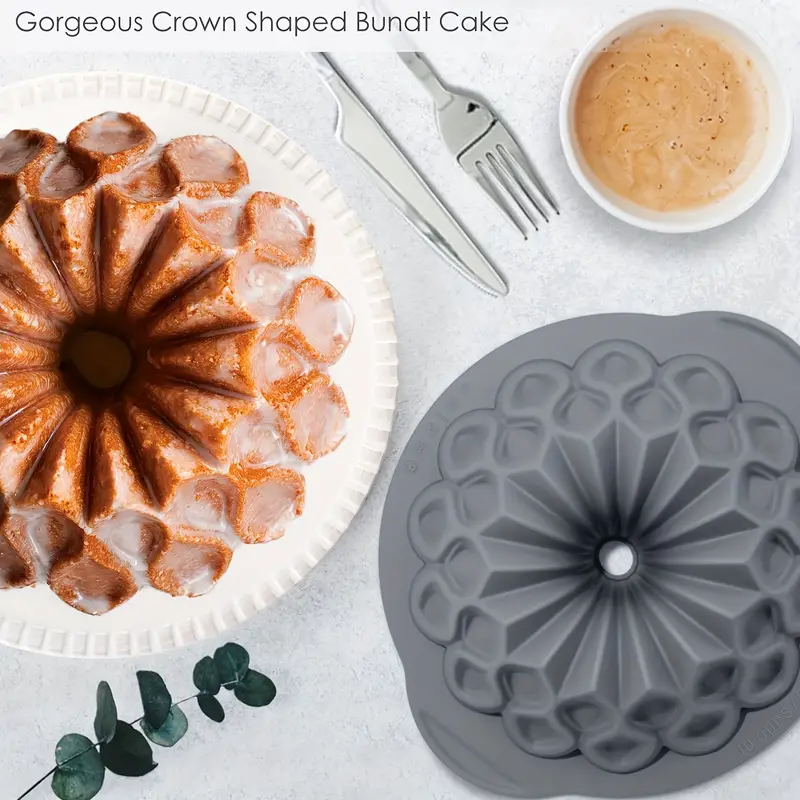 Silicone Bundt Cake Pan, Non-stick Food Grade Silicone Cake Mold
