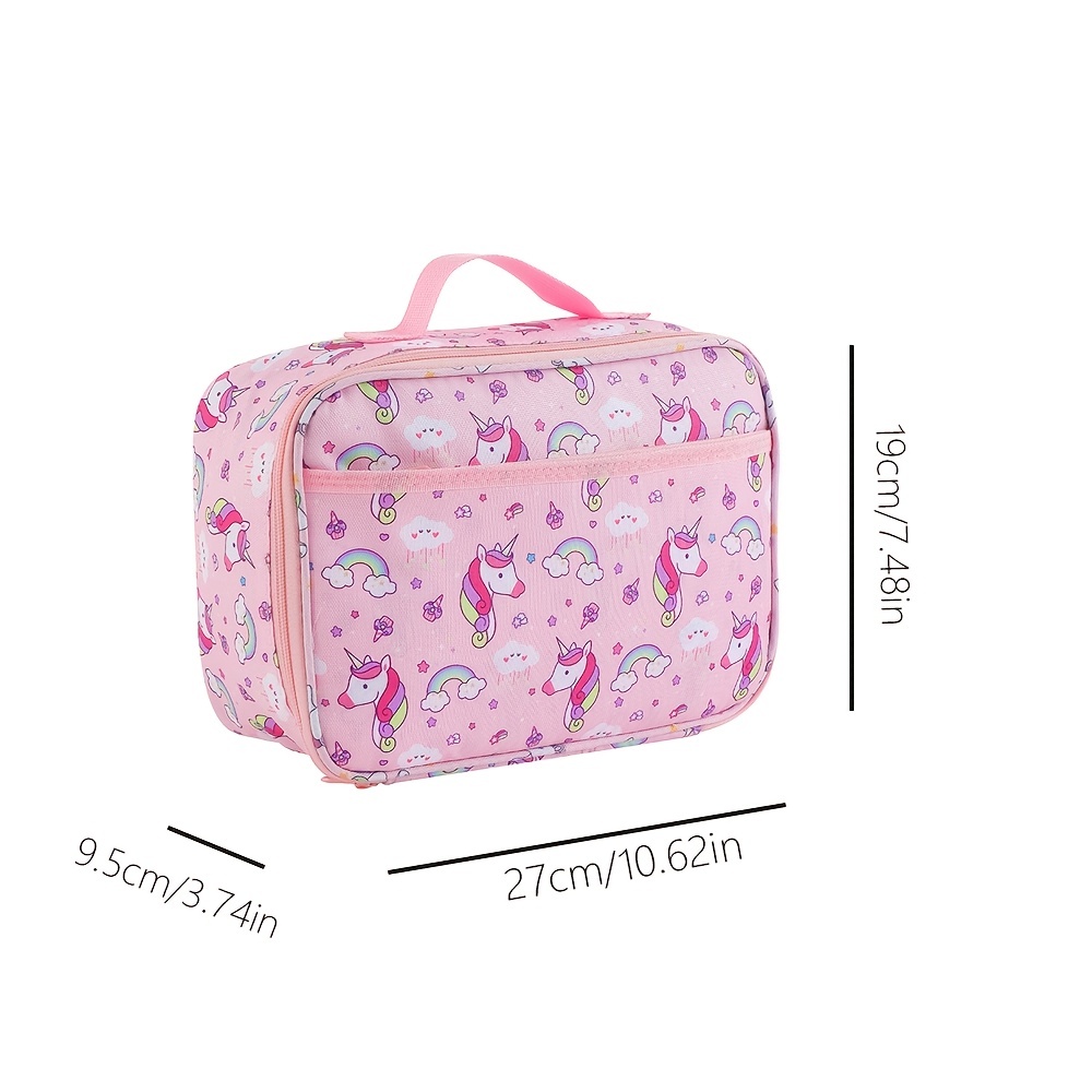 Kawaii Unicorn Lunch Bag For Girls Picnic Bag Portable Lunch - Temu