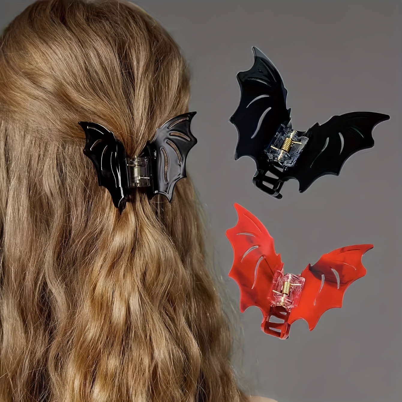 Halloween Bat Hair Clip Bat Wing Shape Back Hair Shark Clip For