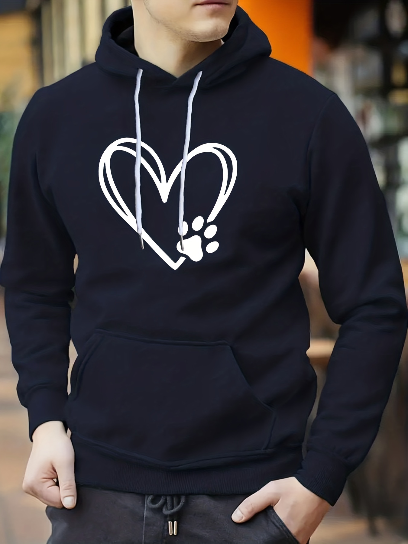 Love Heart Print Hoodie Cool Hoodies For Men Mens Casual Graphic Design Pullover  Hooded Sweatshirt With Kangaroo Pocket Streetwear For Winter Fall As Gifts  - Men's Clothing - Temu