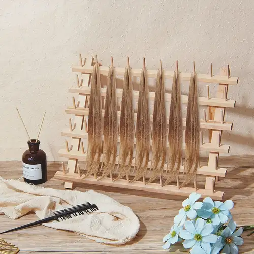 60 Spools Wooden Thread Rack Sewing Thread Holder - Temu