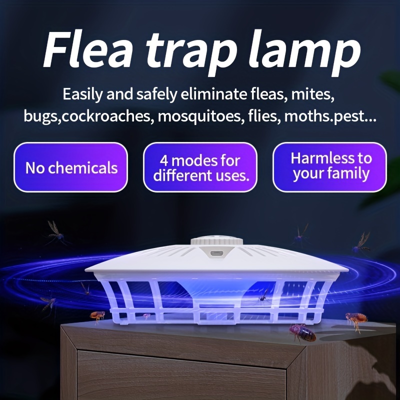 Flying Insect Trap HU002 Plug-in Fly Trap Indoor, Electric Bug Killer  Indoor Gnat Catcher Fly Tapper with Night Light UV Attractant Catcher for