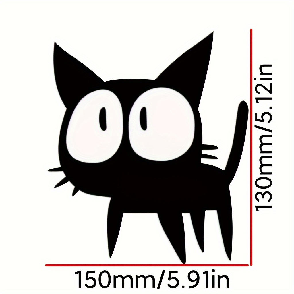 Cute Anime Halloween Black Cat Sticker