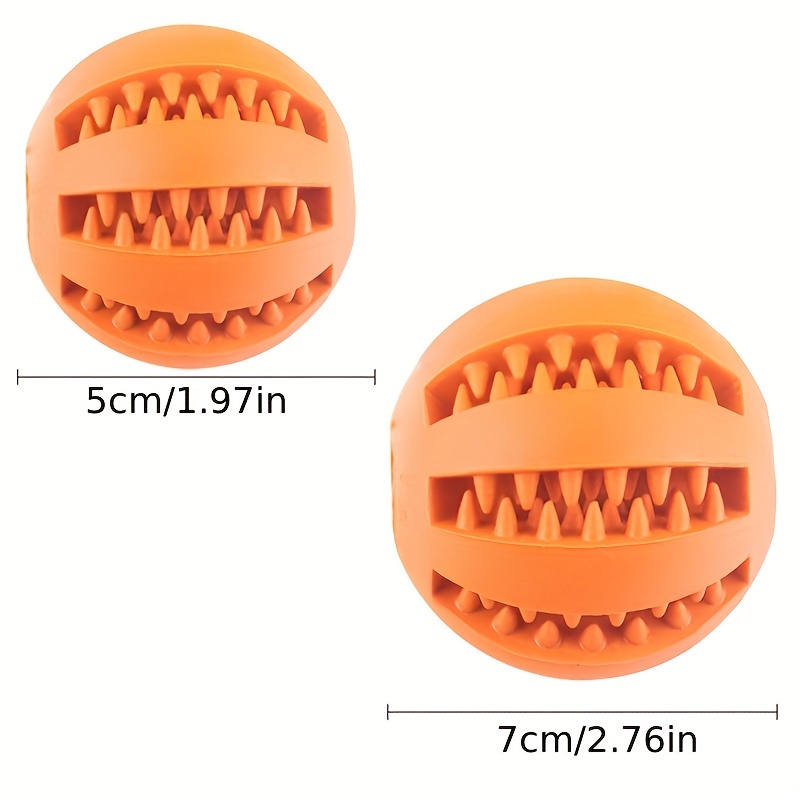Dog Ball Toys for Small Dogs Interactive Elasticity Puppy Chew Toy Tooth  Cleaning Rubber Food Ball