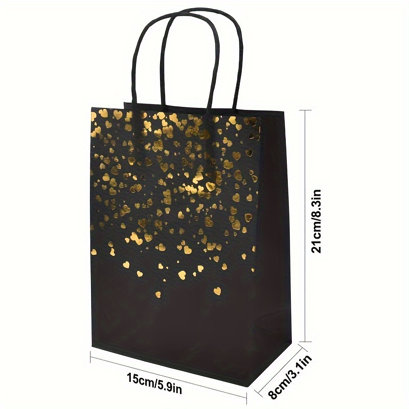 Black And Gold Love Gift Bag - Small