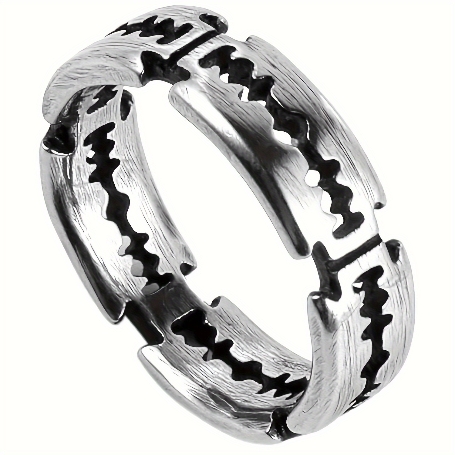 Razor Blade Ring With Knife Self Defense Spike Ring With Hidden
