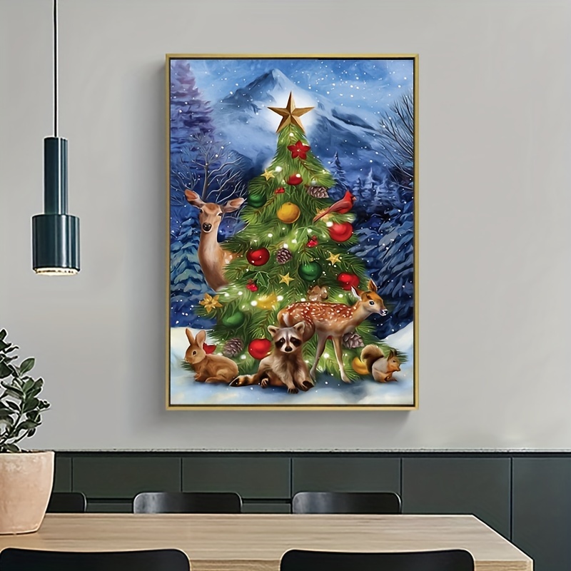 1pc Fai Da Te Albero Di Natale Modello Kit Pittura Diamante - Temu