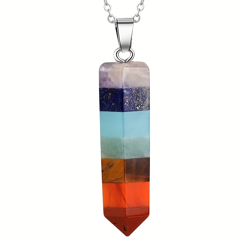Seven Chakra Natural Stone Pendant