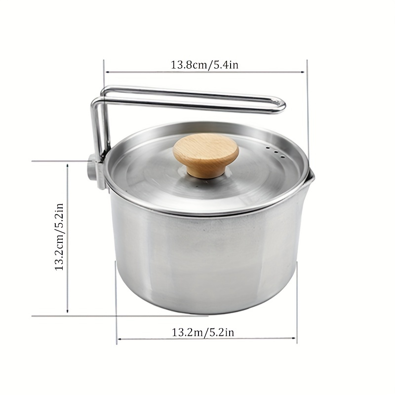 Portable Stainless Steel Coffee Pot With Detachable Handle - Temu