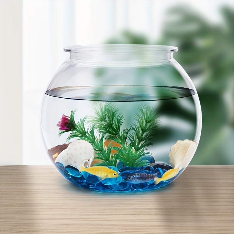 Ciotole per pesci rotonde ciotola per pesci rossi trasparente Mini acquario  per terrario per tartarughe da tavolo vasca per pesci rotonda vaso per  decorazioni per la casa - AliExpress