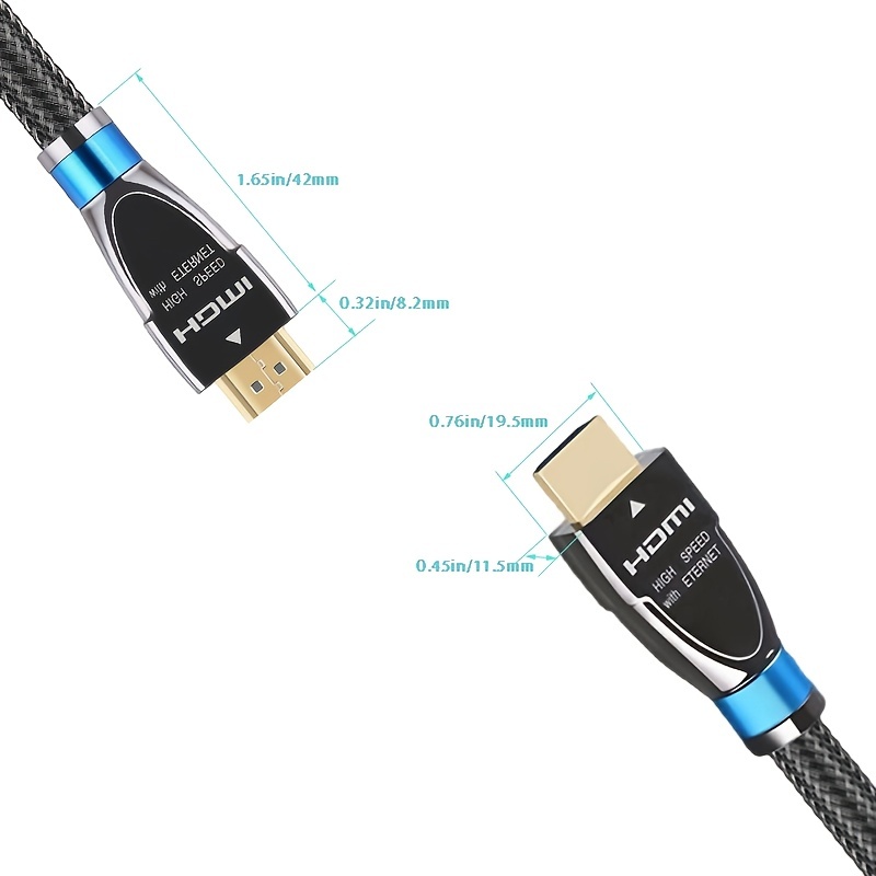 2.1v Gray Oxygen free Copper Tv Projector Cable 8k High - Temu