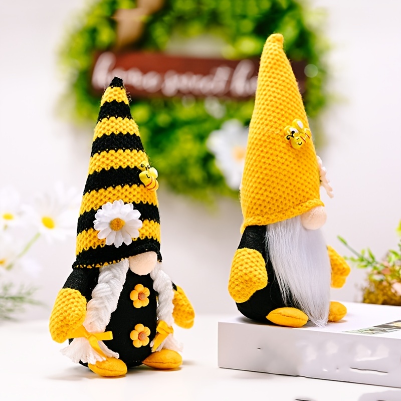 2pcs Set of Spring Bee Gnome, Spring home Decor – RivendellGnomes