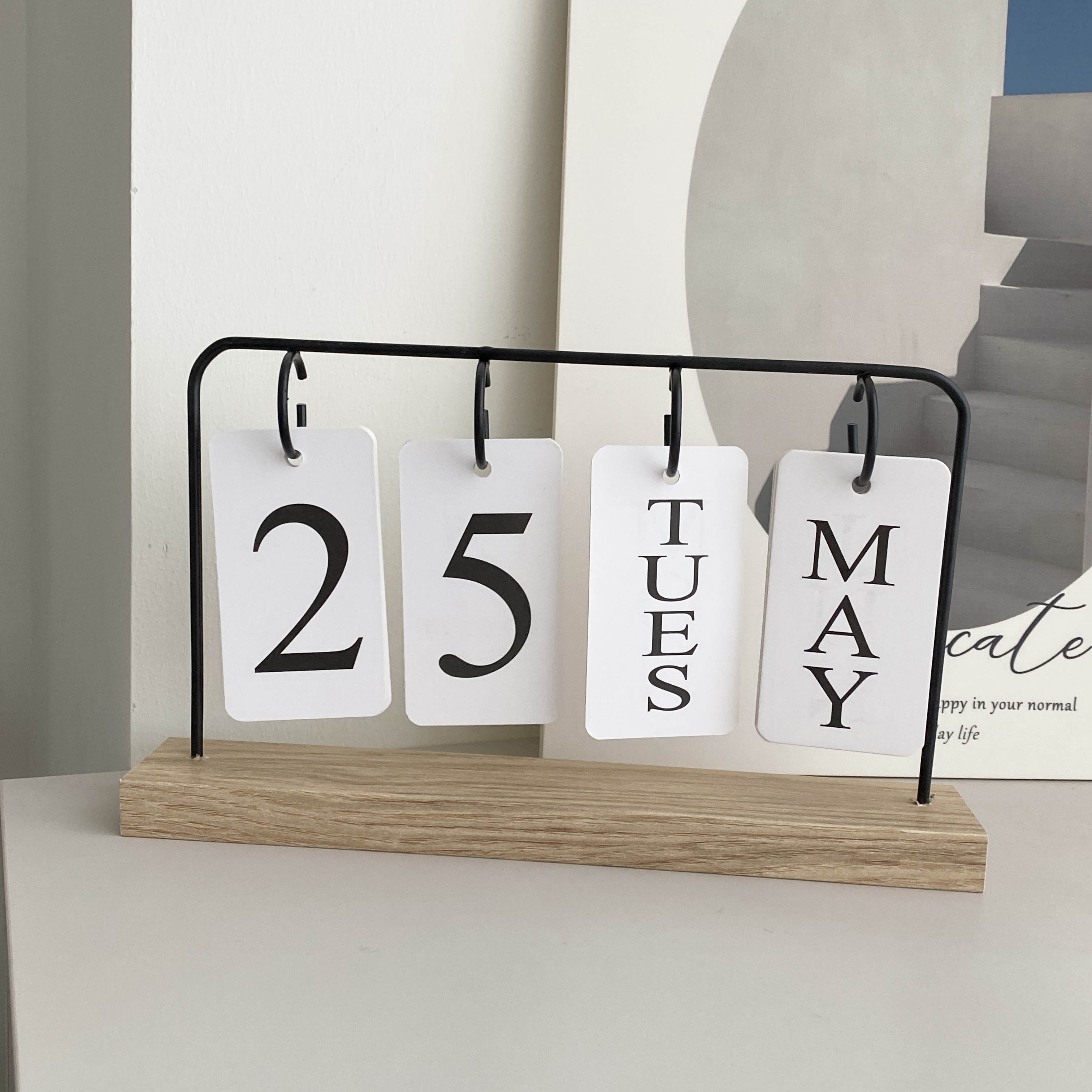 Yoofun-Mini calendrier de bureau, calendrier de table, licence mémo,  matériel de décoration de scrapbooking, papiers