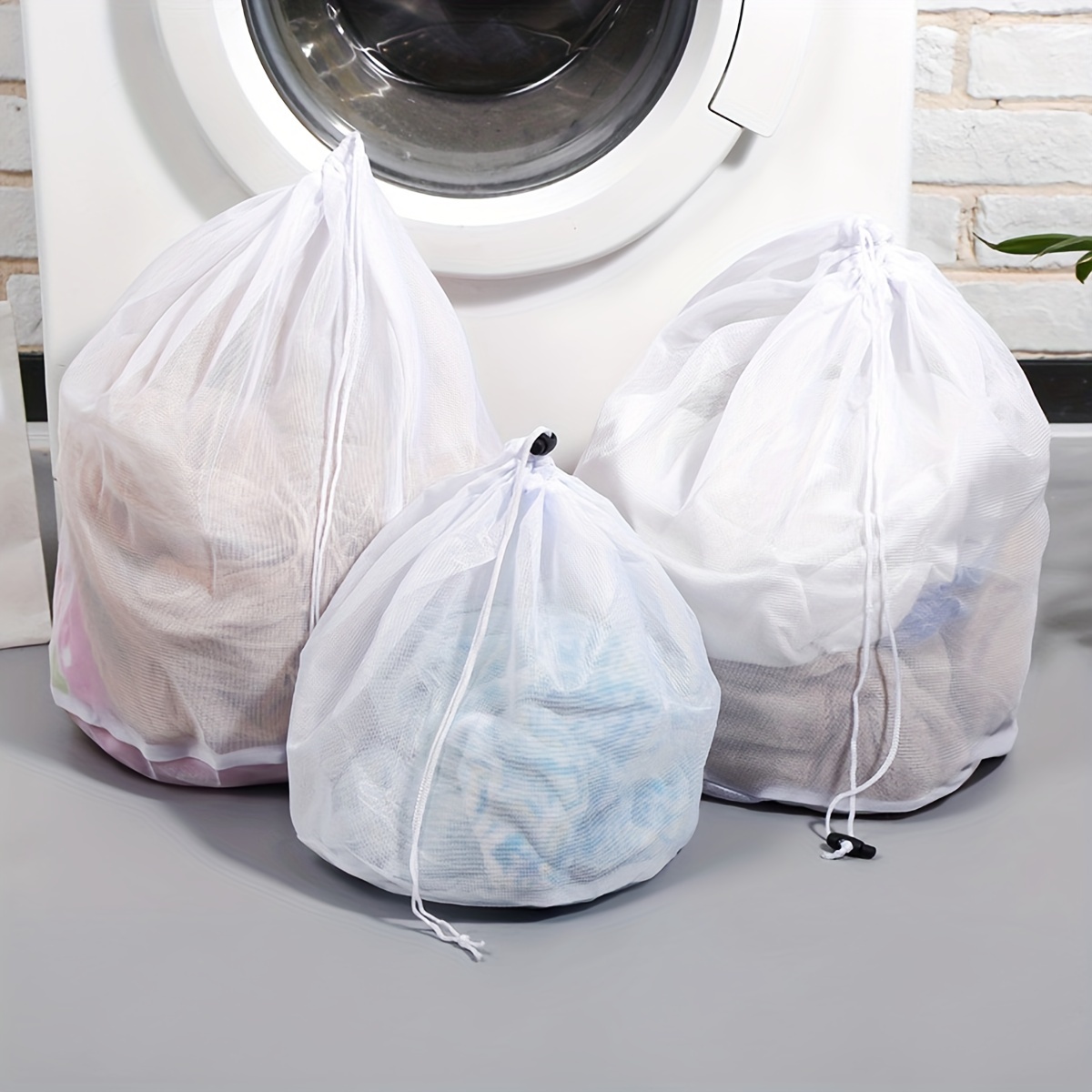 Wash Bag With Elastic Strap Durable Fabric Machine Washing - Temu Canada
