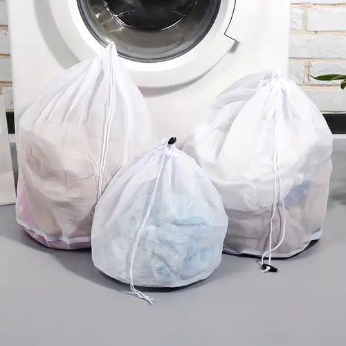 4 bolsas de malla para lavandería para lavadora, bolsas de lavado de malla  para ropa delicada, ropa interior, lencería, forro de cama con cierre de