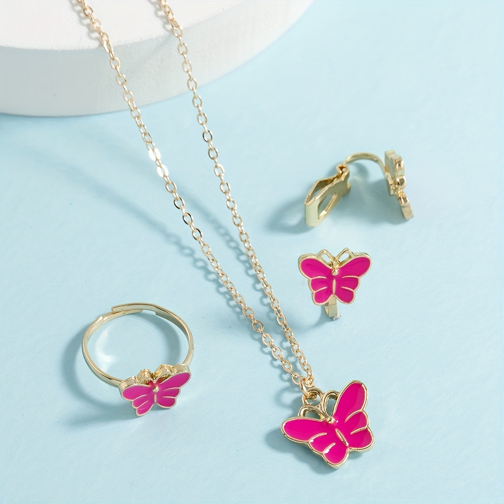 Girl's New Simple Girls Jewelry Set Summer Fashion Drop Oil - Temu