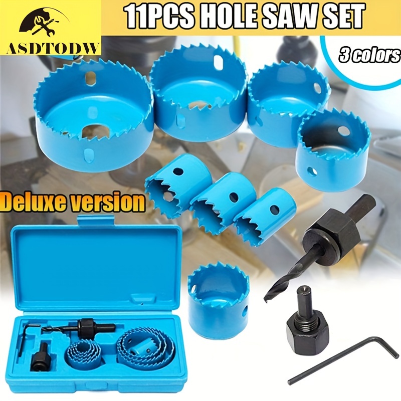 Hole Saw Cutting Set Kit Tools Wood Metal Alloys Circular - Temu