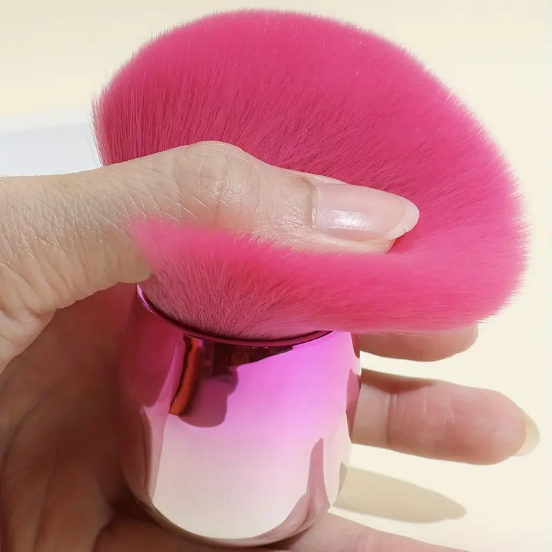 Soft Mushroom Head Blush Brush - Fluffy Loose Powder Brush For Nail Art And  Makeup - Dust Powder Remover And Cleaner - Soft Kabuki Brush For Flawless  Application - Temu