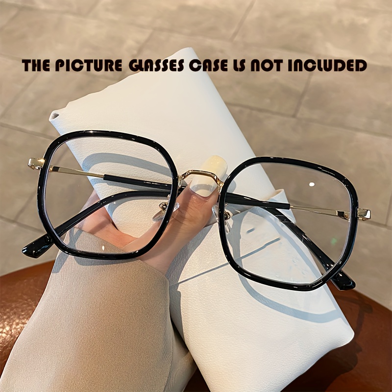 women's large framed glasses clear anti blue Temu Chile