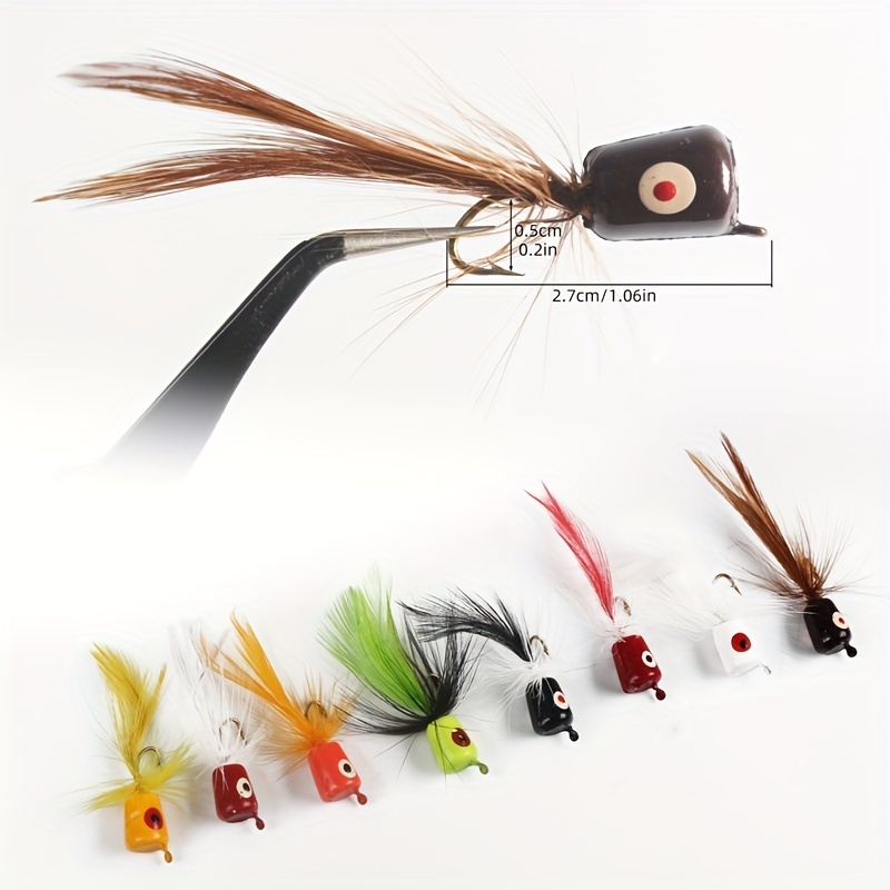 Fly Fishing Poppers Bionic Fly Lures Outdoor Fishing Tackle - Temu
