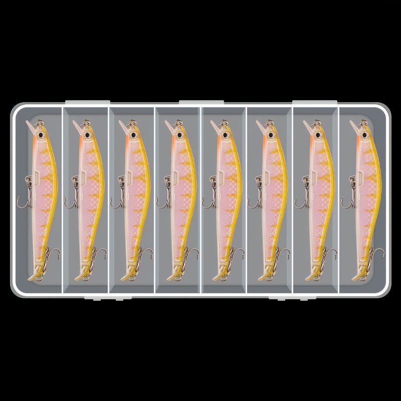 Fishing Lure Set Storage Box Long Casting Minnow Freshwater - Temu