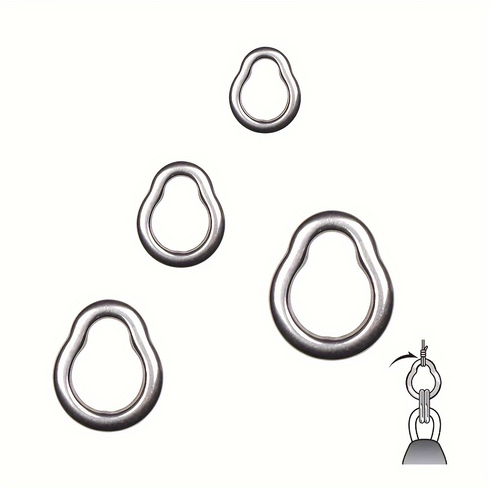 Fishing Stainless Steel Pear shaped Solid Rings Saltwater - Temu