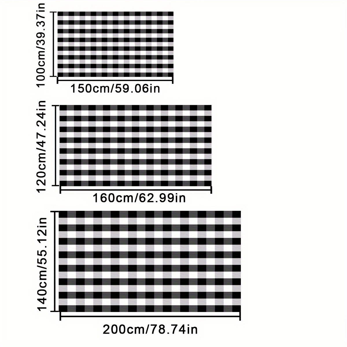 Black And White Checkered Pattern Area Rug Machine Washable - Temu