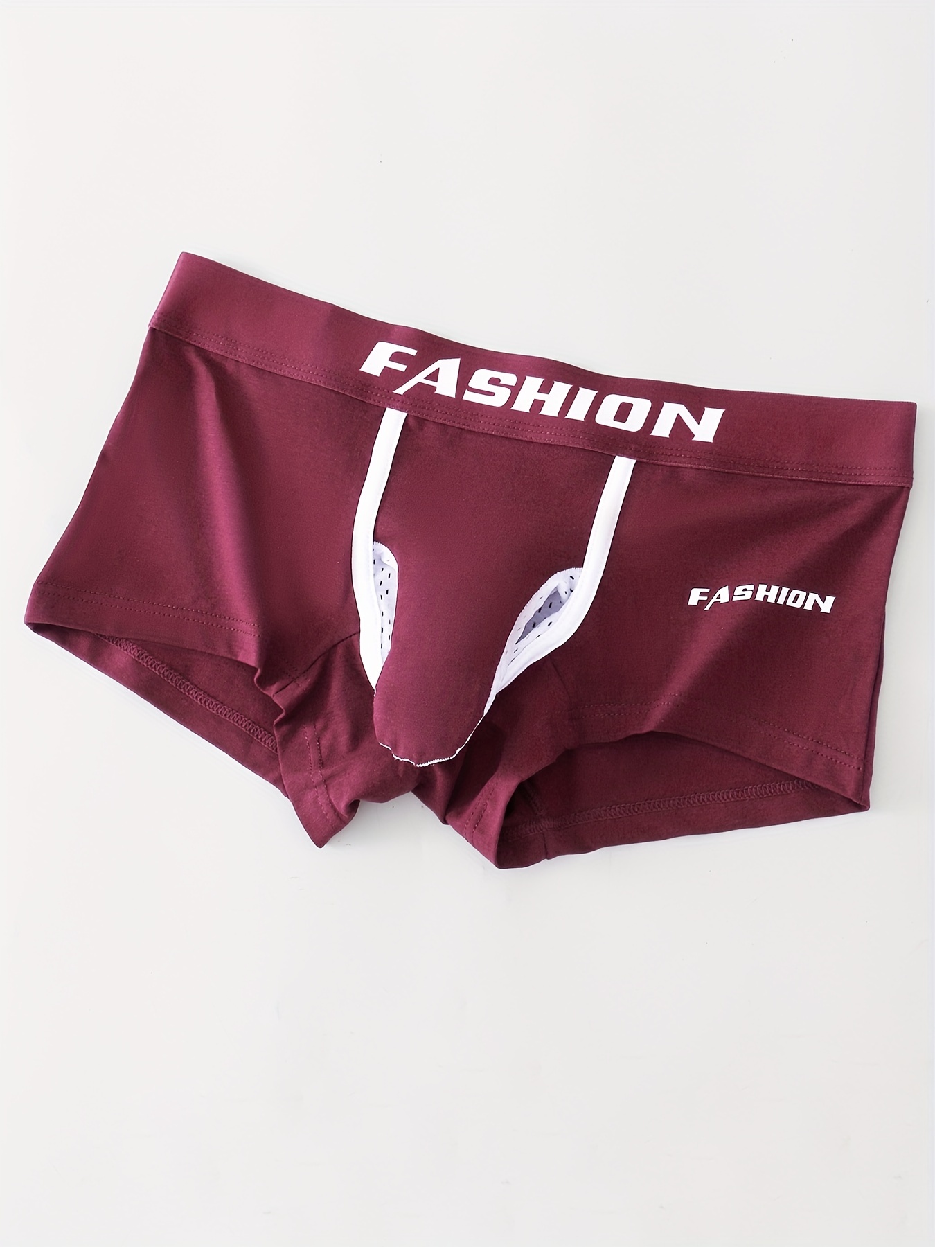 Long Cotton Boxers Fashion Men's Shorts Soft Underwear Bulge Pouch  Underpants Trunks Mens Underwear