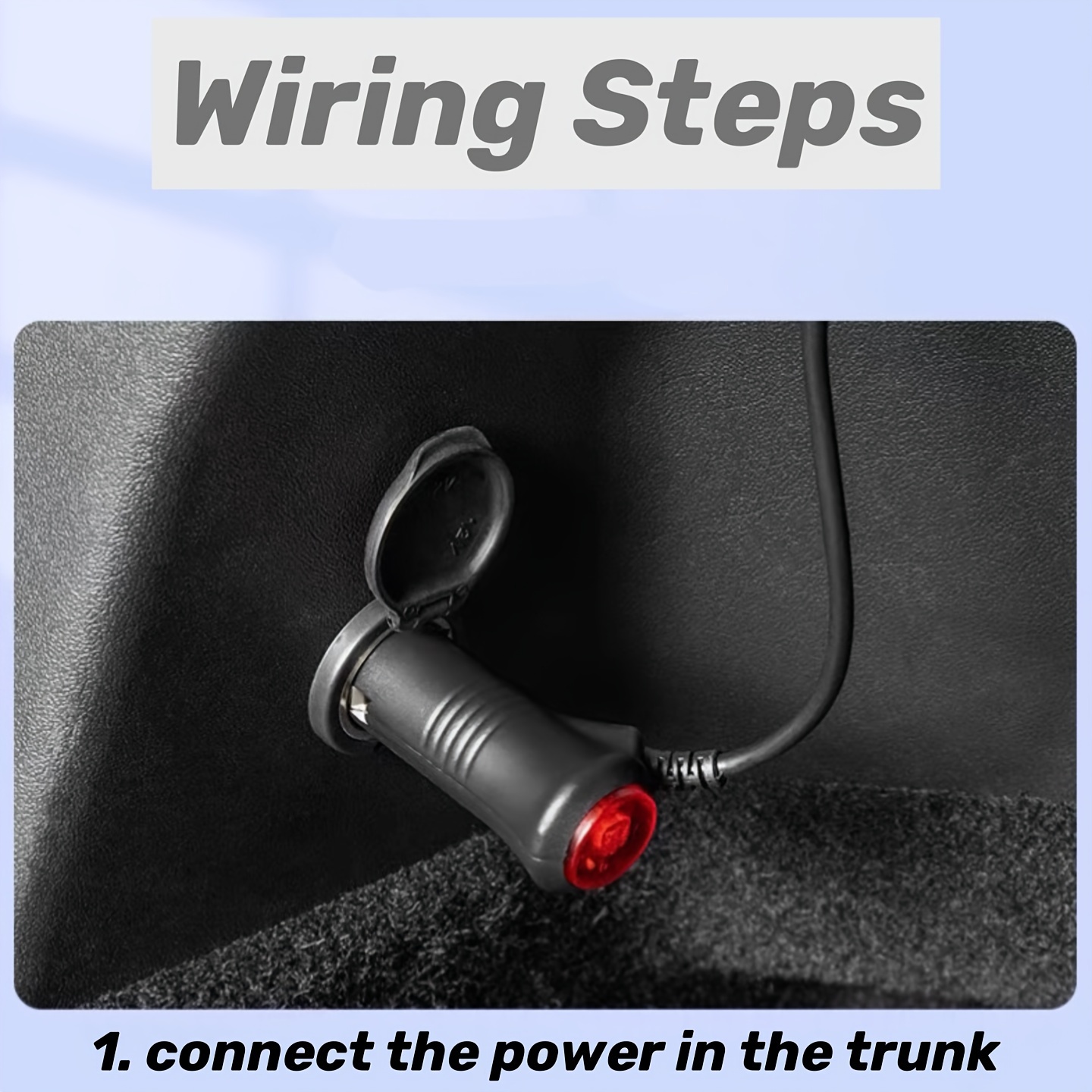 universal 12v trunk   led strip modified ambient lighting for cars with 12v cigarette lighter interface   camping stall lighting details 6