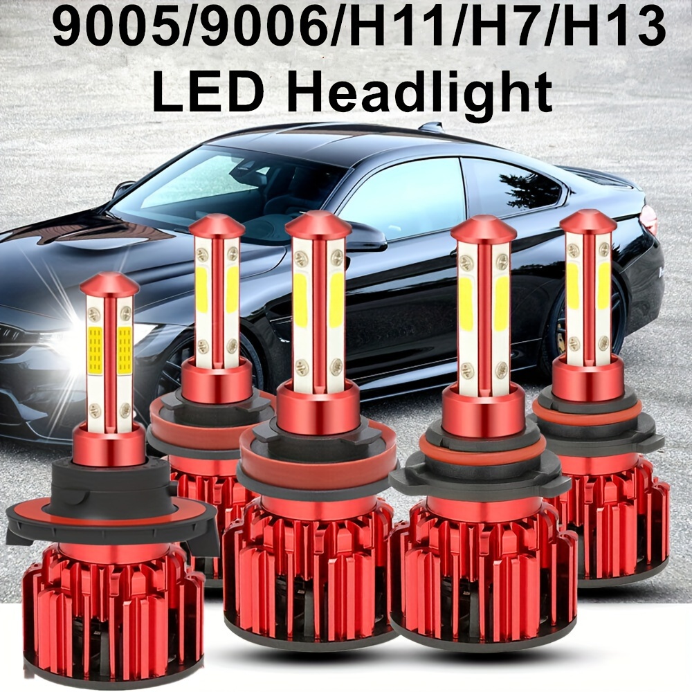 Ampoule de phare de voiture H7 H4 LED, Mini sans fil 100W 3570 CSP, feux de  croisement et de route, lampes à Diode automobile H7 Turbo Led 12V 6500K,  30000LM