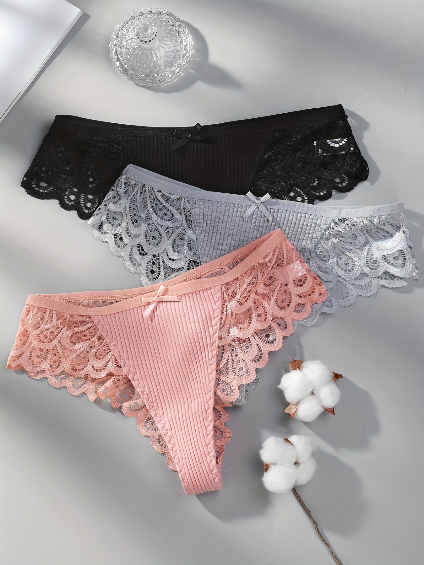 Panties For Women Lace Underwear Breathable Hipster Panties