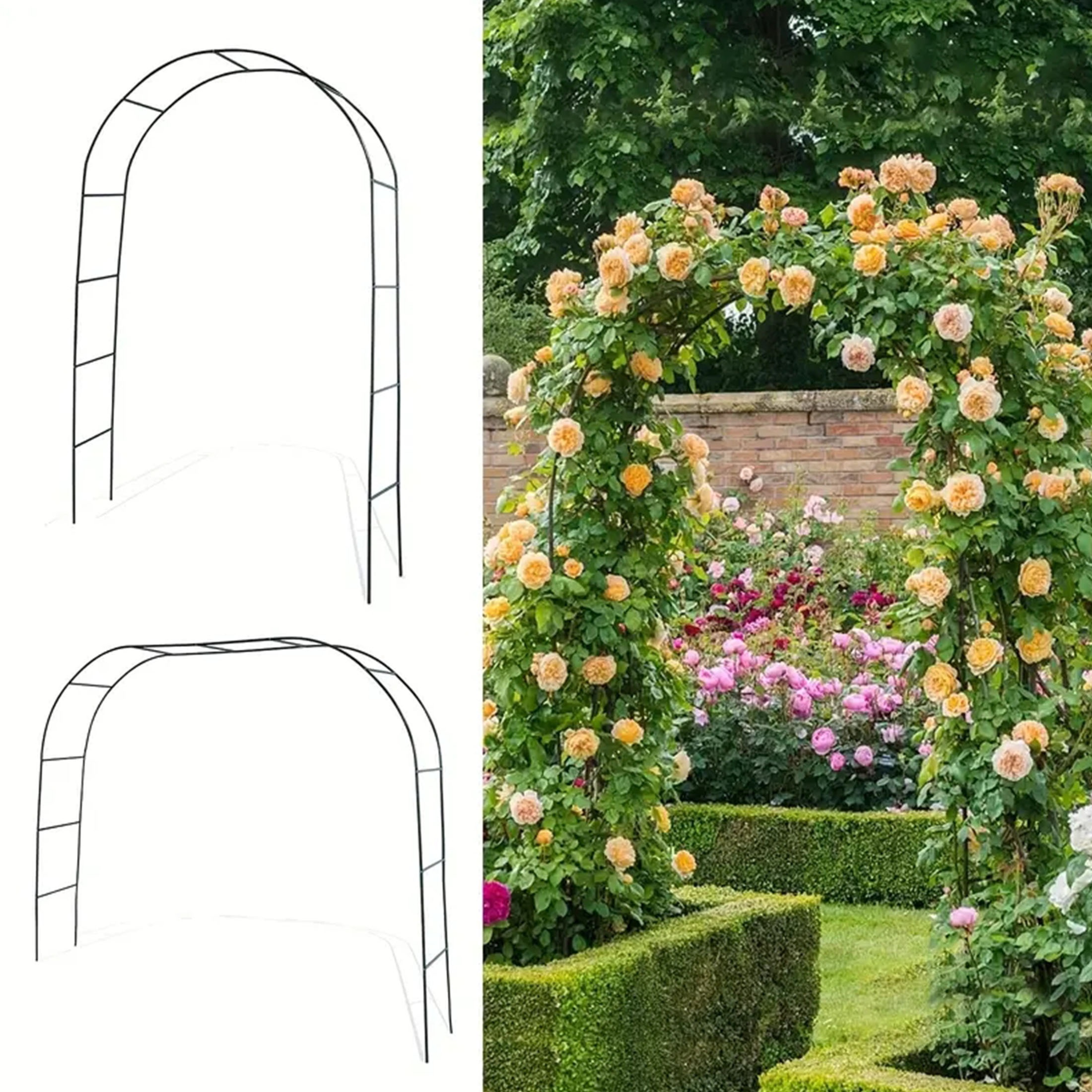 

1pc, Outdoor Garden Arch For Wedding Decoration, Made Of Silk Gourd And Climbing Roses, Used As A Plant Support For Climbing Vines And Grapevines In Outdoor Courtyards